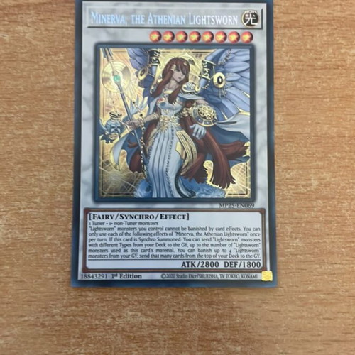 Lightsworn Yu-Gi-Oh! card package with sealed Lumina and rare Minerva