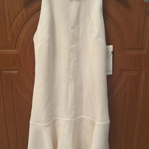 Zini Atelier White Dress with Pearls like new