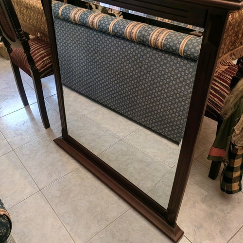 Mirror new with solid wood dark heart frame