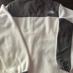 The North Face women's M fleece jacket white with khaki windproof fabric