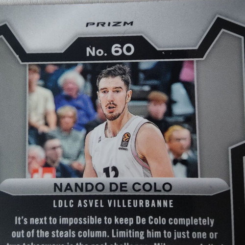 Nando De Colo Panini-Prizm Euroleague Basketball Card 2023-24 new