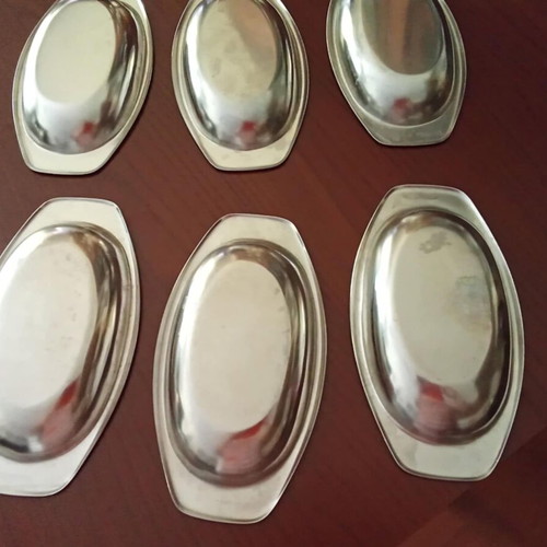 Stainless Steel 18/8 Small Orndevieres, like new, set of 6