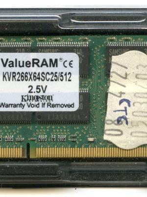 Kingston DDR SODIMM 512MB memory like new KVR266X64SC25/512 2.5V