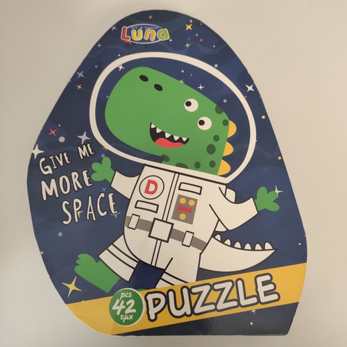 Children's dinosaur puzzle used, 42 pieces Luna