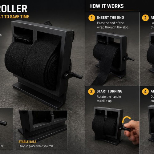 Wrap Roller 3D printed bandage roller new