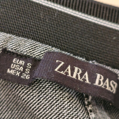 Zara women's grey fabric pants with stripes, like new, size S