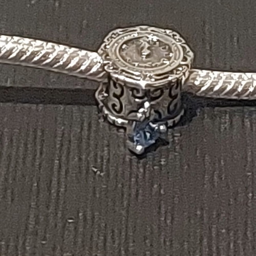 Charm watch A.L.E. new with blue zircon heart