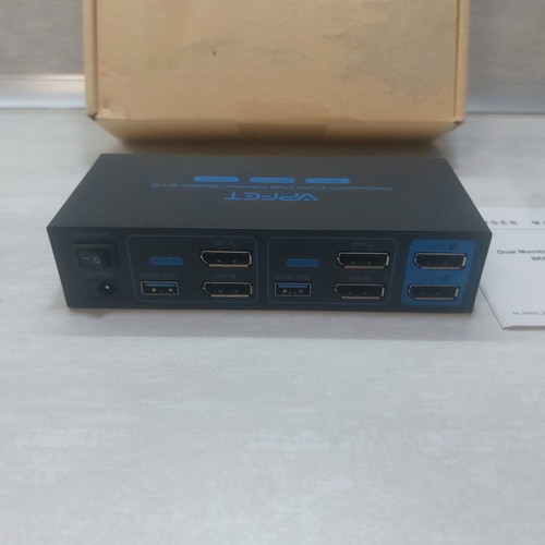 VPFET VP-SW223 KVM switch for 2 monitors and 2 PCs, DisplayPort 1.4, 8K/4K, USB 3.0
