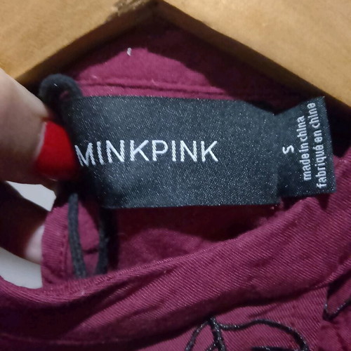Minkpink boho blouse red new, size S/M