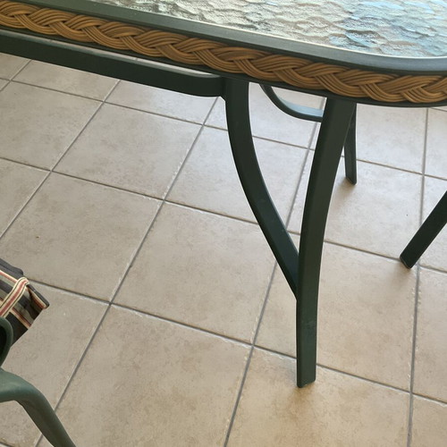 Rattan Wicker outdoor dining set with 4 chairs