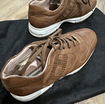 Classico leather shoes with strass, size 39, brown