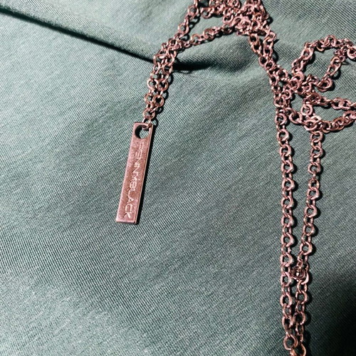 Pennyblack necklace like new with green stones and silver chain