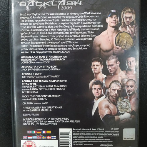 Backlash 2009 WWE DVD with subtitles