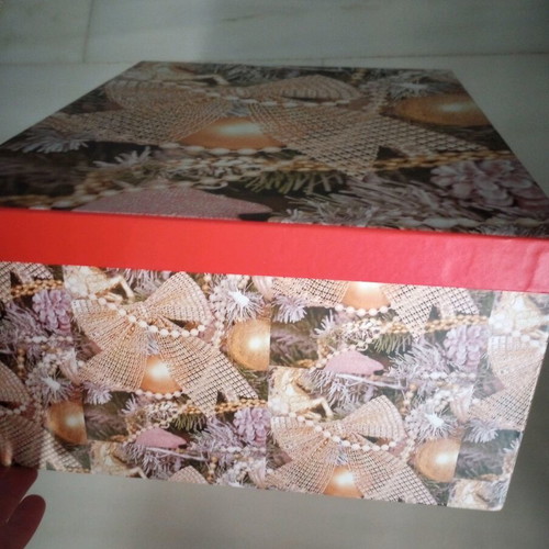 Christmas box new made of pressed paper