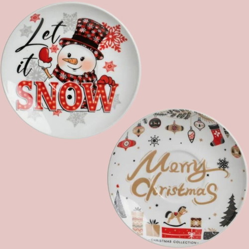 Set of 2 Christmas cups with saucers new 200 ml