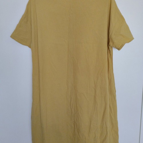Yellow short-sleeve dress used, size L
