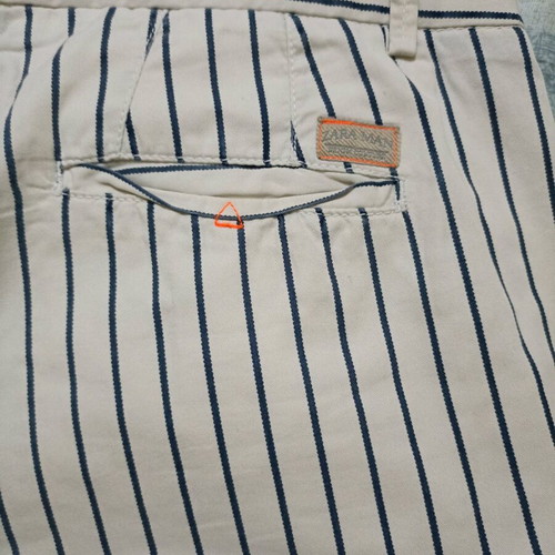 Zara men's striped bermuda shorts like new, size M, white and blue