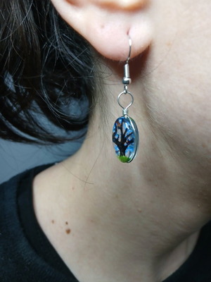Tree Earrings set of 3 in resin new
