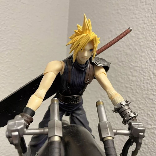 Final Fantasy VII Play Arts Vol.1 Cloud Strife & Hardy Daytona Action Figure like new