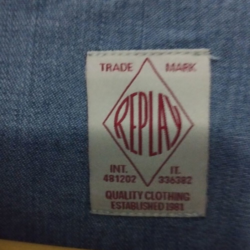 Replay M4860 Western Shirt XL like new, blue denim