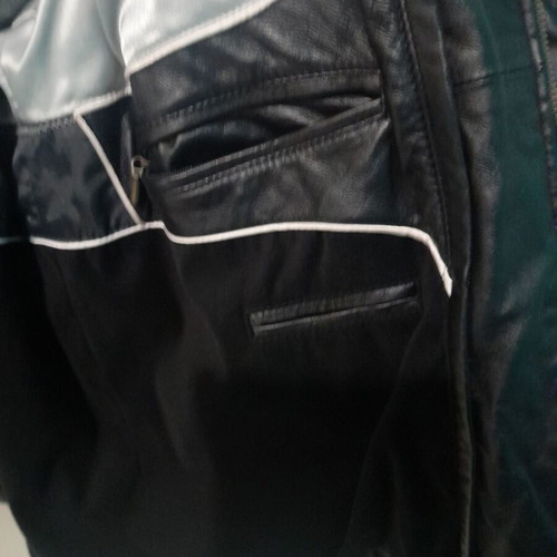 Leather men's jacket Bossini like new, black, size 46