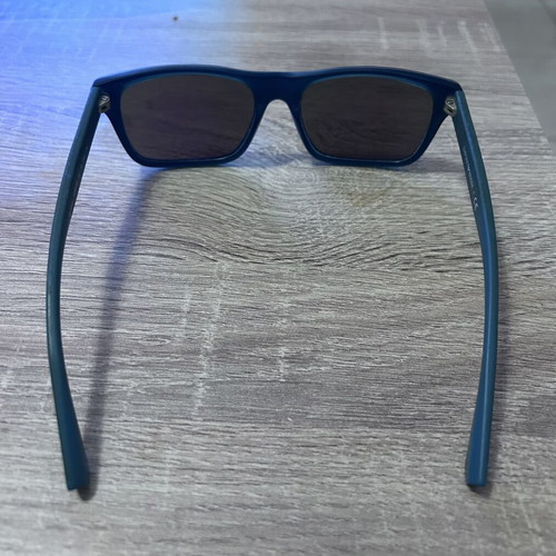 Emporio Armani sunglasses used, black and turquoise with blue mirrored lenses