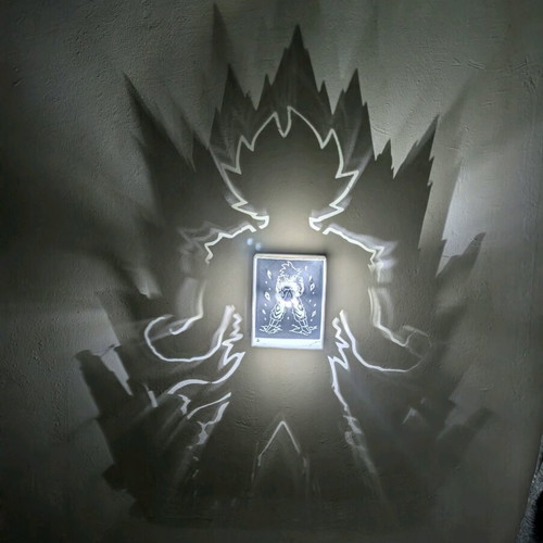 Super Saiyan Goku wall lamp 3D printed made to order