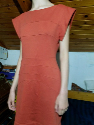 Sweater dress like new, brick red, size M
