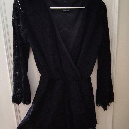 Lace jumpsuit black, like new, one size
