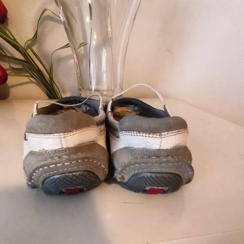 Prada leather ballerinas used, size 38.5, gray and blue