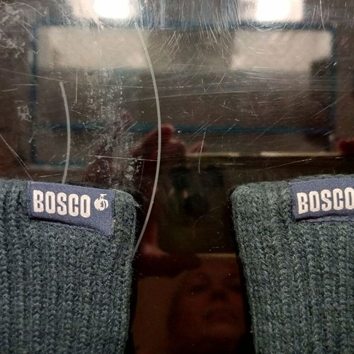 Bosco knitted gloves S/M new, dark blue