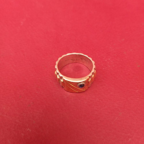 Silver and 14K Gold Ring used, size 54