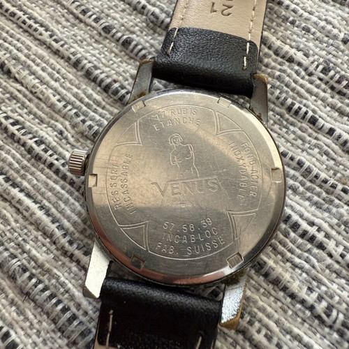 Venus Swiss watch used, stopped, with strap