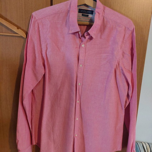 Риза Zara розова L slim fit като нова