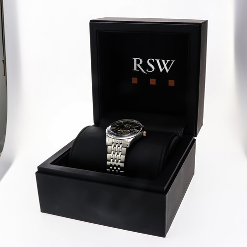 RSW Romeo Skeleton automatic watch new, 45mm, black and blue