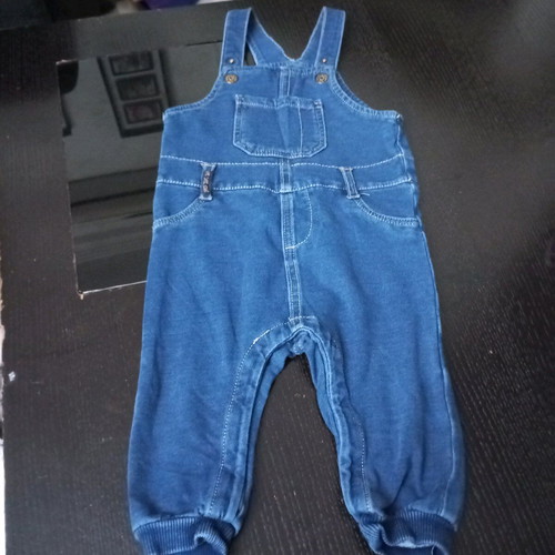 Denim romper for baby boy 4 to 6 months like new