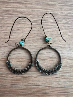 Women’s handmade boho dangle earrings used