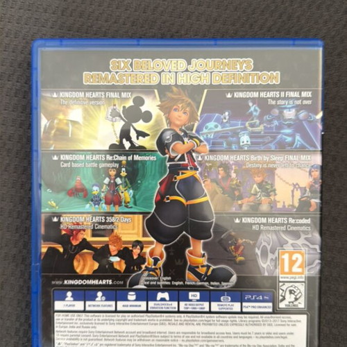 Kingdom Hearts HD 1.5 + 2.5 ReMIX for PlayStation 4 like new