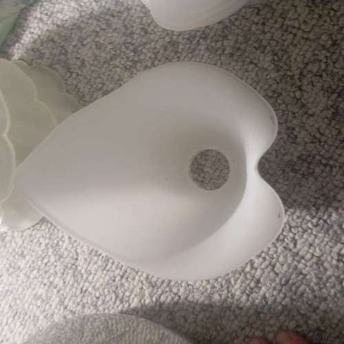 Lamp replacement parts pack of 6, white glass, like new