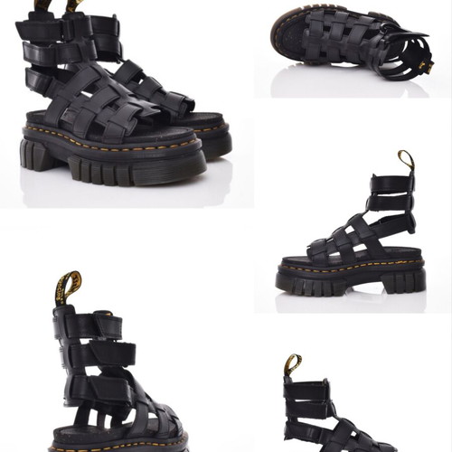 Dr. Martens Ricki Gladiator Platform Sandals Black Size 37