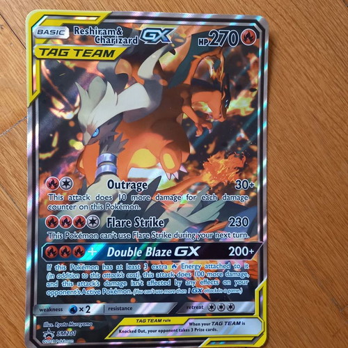 Oversized Charizard Reshiram Pokémon card like new