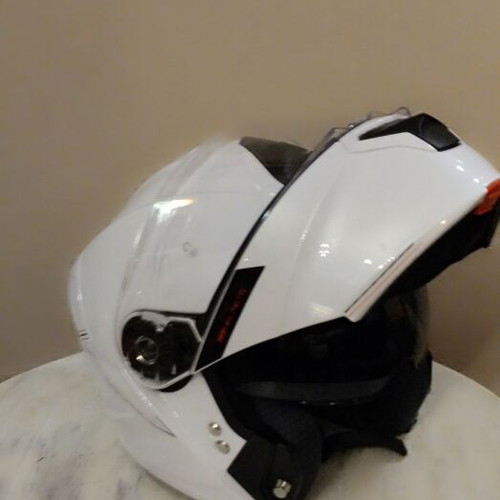 Folding helmet like new with additional sun visor