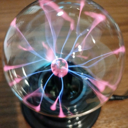 Plasma magic ball new, with USB power supply and switch