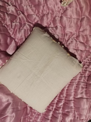 Two pillows with crocheted pillowcases new