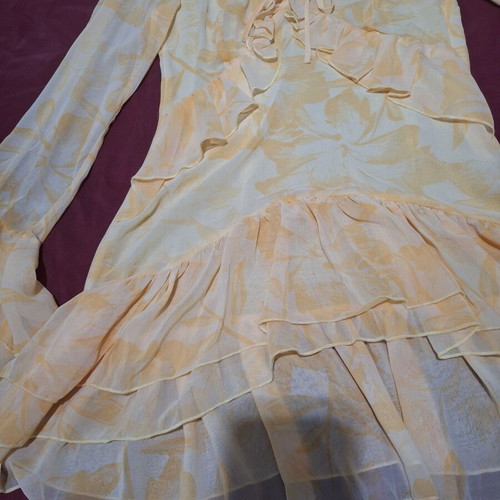 Pink Woman yellow dress, size M