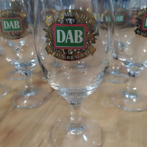 DAB Dortmunder Actien Brauerei 200ml beer glasses set of 8 like new