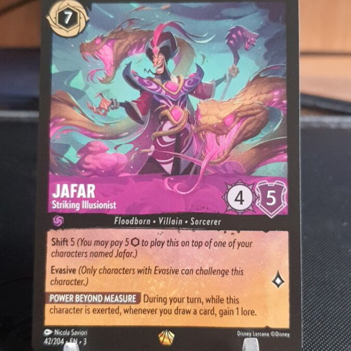 Disney Lorcana TCG Jafar Striking Illusionist card like new