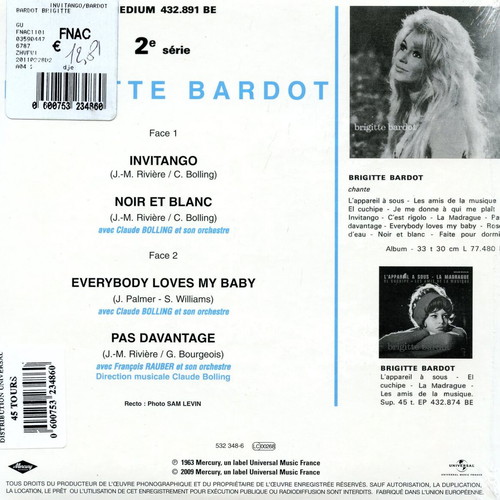 Brigitte Bardot 45 RPM record new, sealed