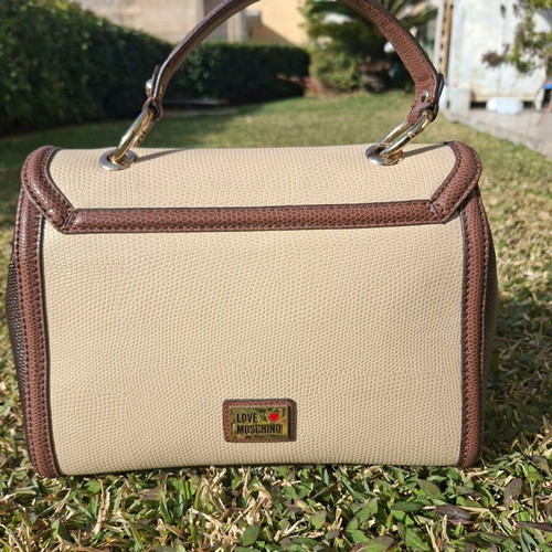 Moschino Handbag like new, beige and brown