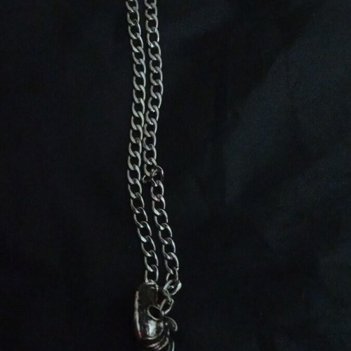 Lemur Chain with Known Steel Helmet Pendant like new, 22cm 3mm